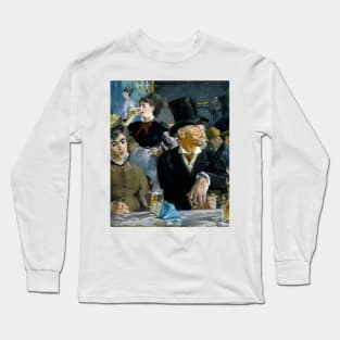 At the Cafe by Edouard Manet Long Sleeve T-Shirt